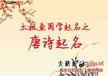 唐詩宋詞起名大全
