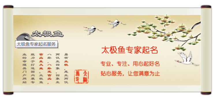 太極魚起名網專家起名優勢
