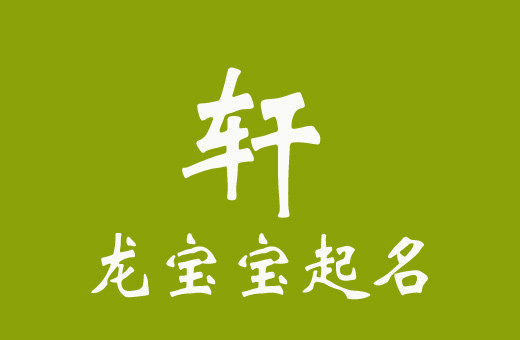 龍寶寶起名帶軒字的男孩名字