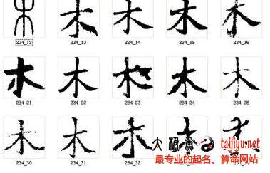 五行屬木的字有哪些