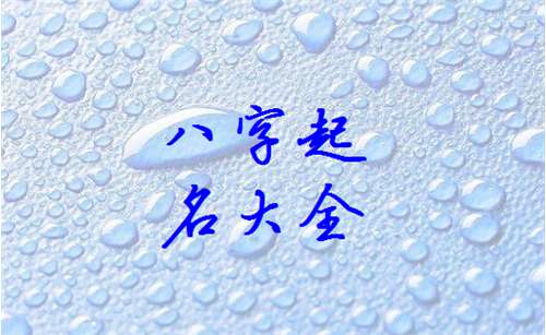 稅姓寶寶八字起名大全