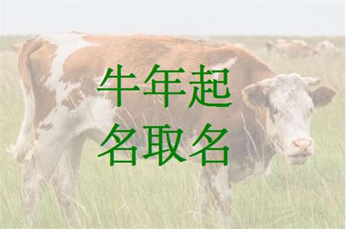 屬牛寶寶起名大全
