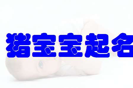 屬豬姓熊寶寶起名大全